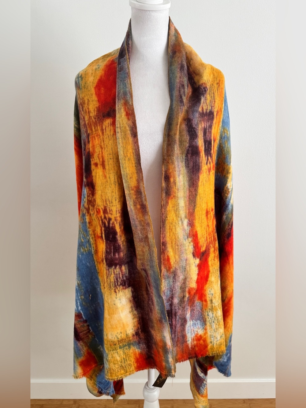 Pretty Persuasions Multicolor Abstract Print Women's Wrap Shawl scarf